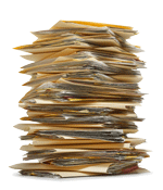 Stack of file folders.